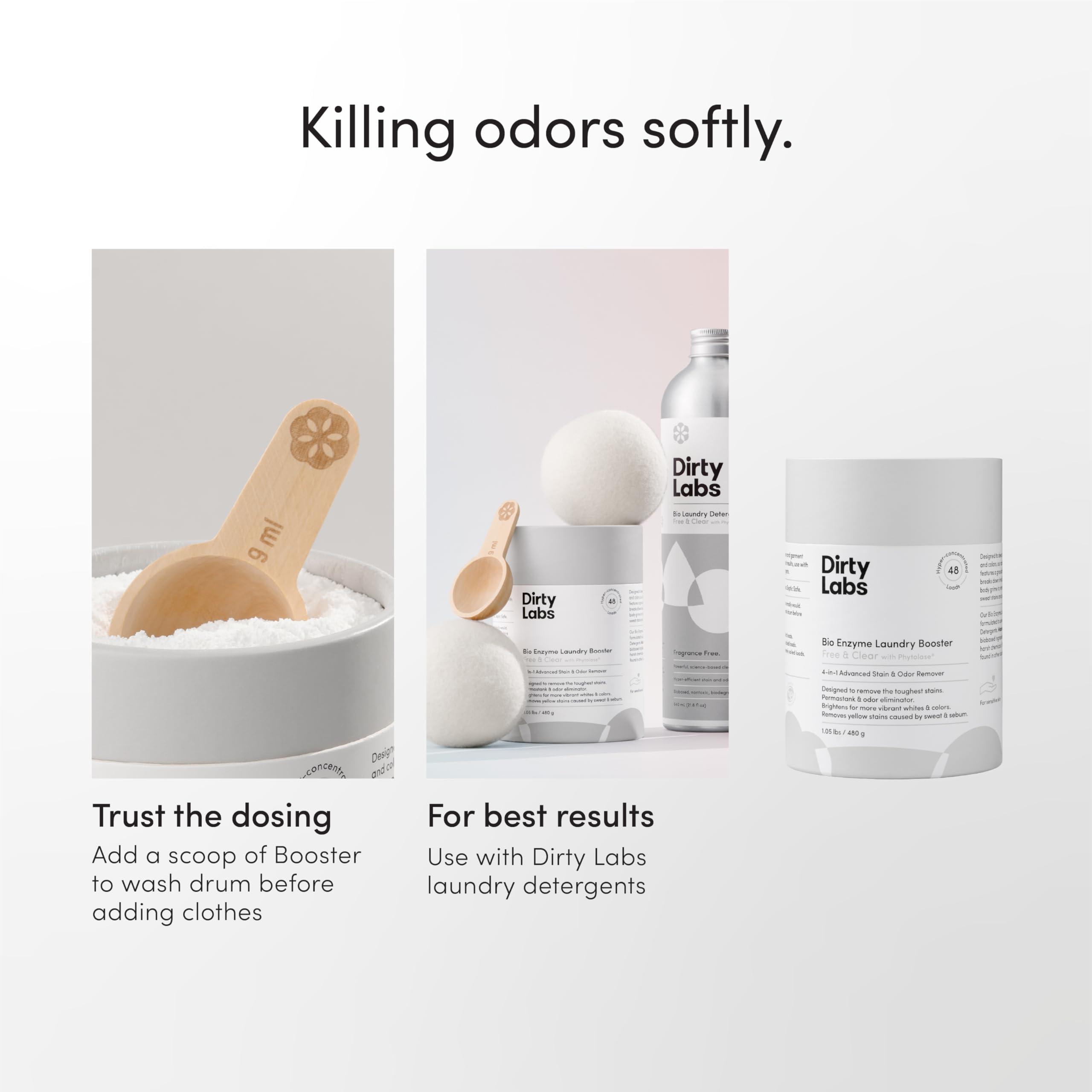 Dirty Labs Dirty Labs | Bio-Enzyme Laundry Starter Kit | Signature Detergent (32 Loads) & Bio Enzyme Booster (48 Loads) | Hyper-Concentrated | High Efficiency & Standard Machine Washing | Nontoxic, Biodegradable