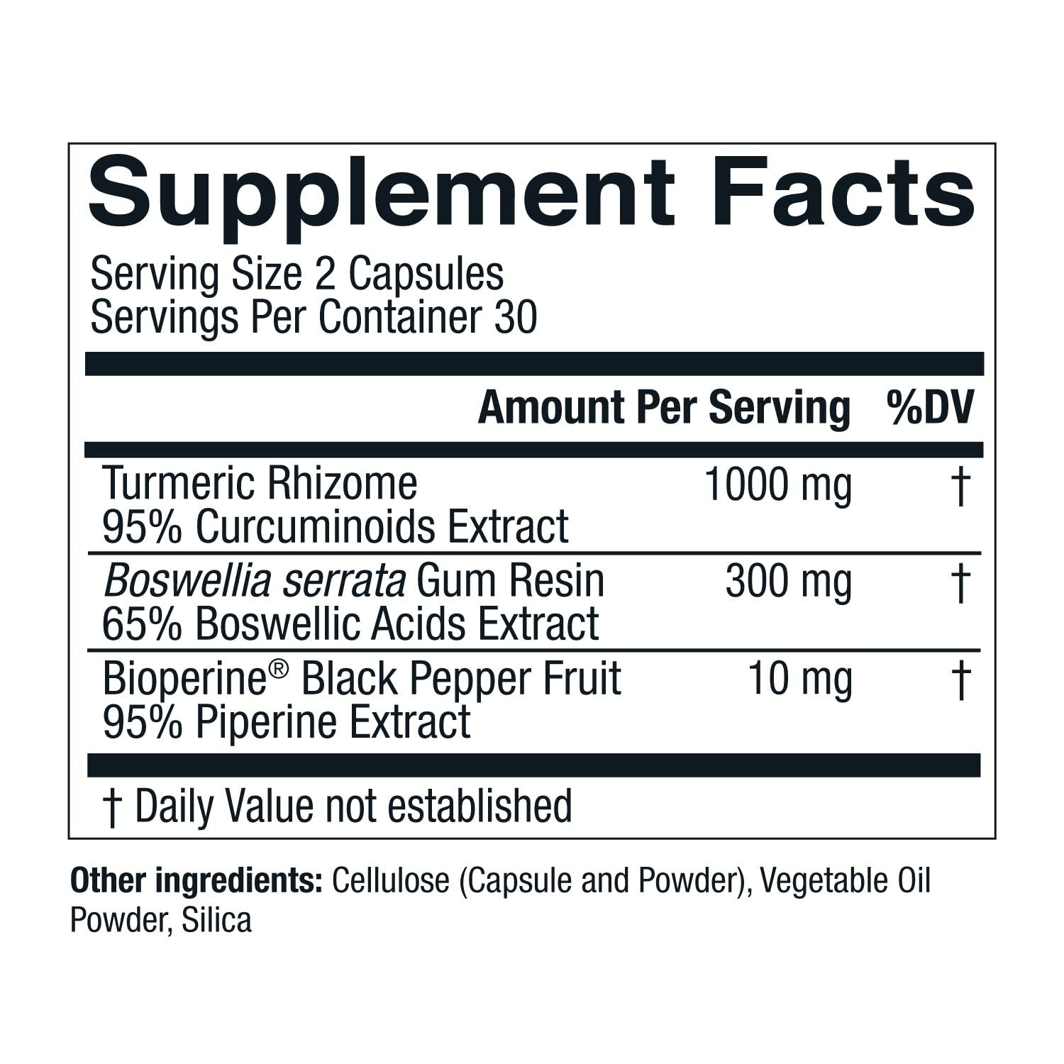 Live Conscious Live Conscious CurcuWell - Curcumin and Boswellia Blend | Maximum Strength Joint, Body and Cognitive Support - 60 Day Supply (2-Pack)