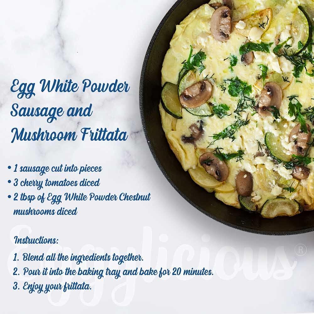 Pride Of India Eggylicious Egg White (Albumin) Powder, Dried Natural Protein Powder, Made from Fresh Eggs, Pasteurized,Non-GMO, No Additives, Used for Baking Icing,1lbs(16oz)