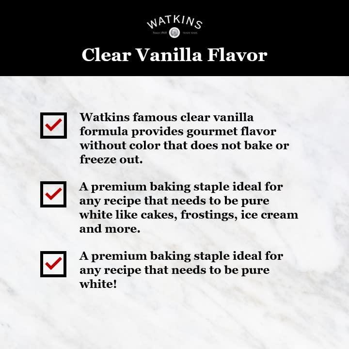 Watkins Watkins Clear Vanilla Flavor, 11 fl. oz. Bottle, 1 Count (Packaging May Vary)