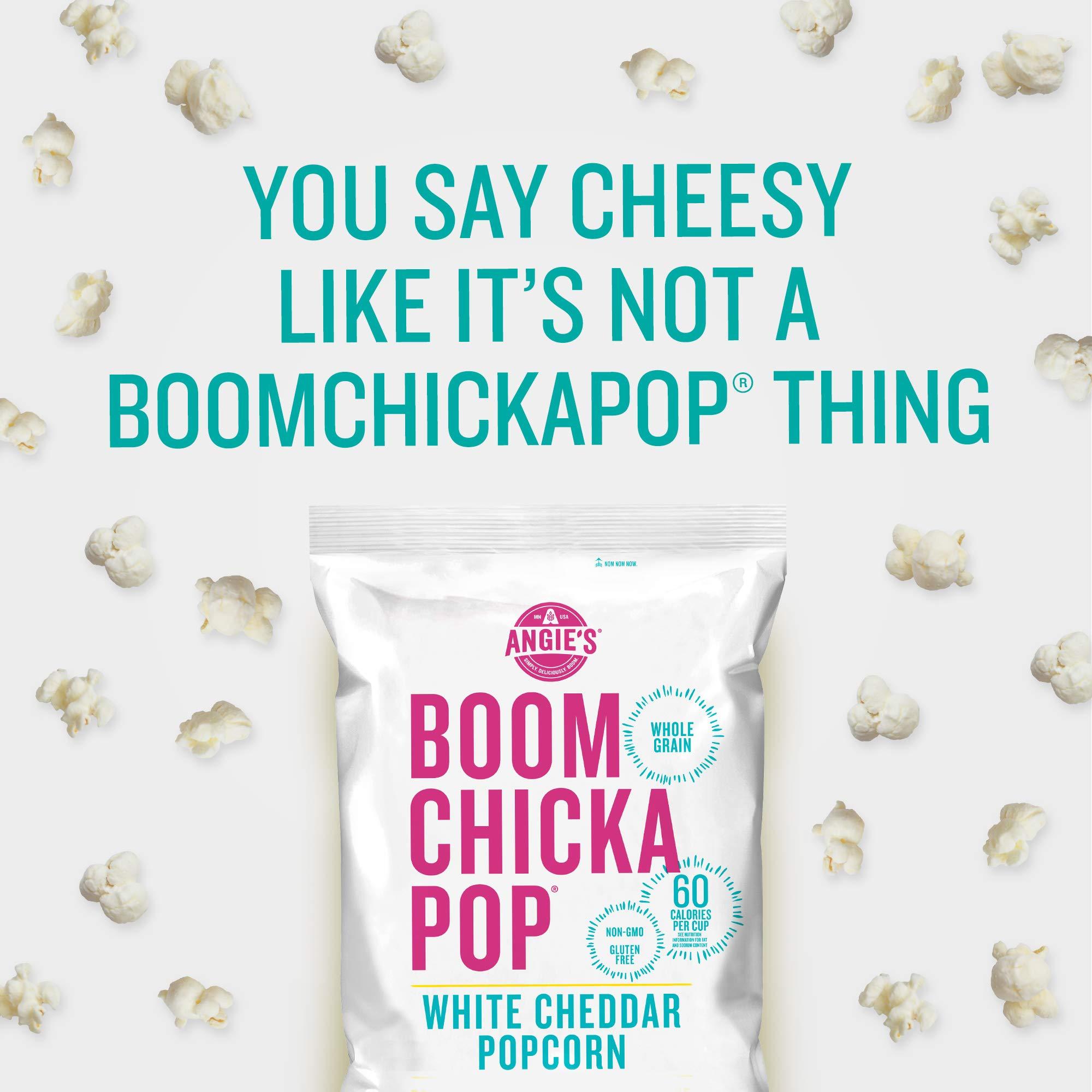 Angie’s BOOMCHICKAPOP Angie\'s BOOMCHICKAPOP White Cheddar Popcorn, 4.5 oz. (Pack of 12)