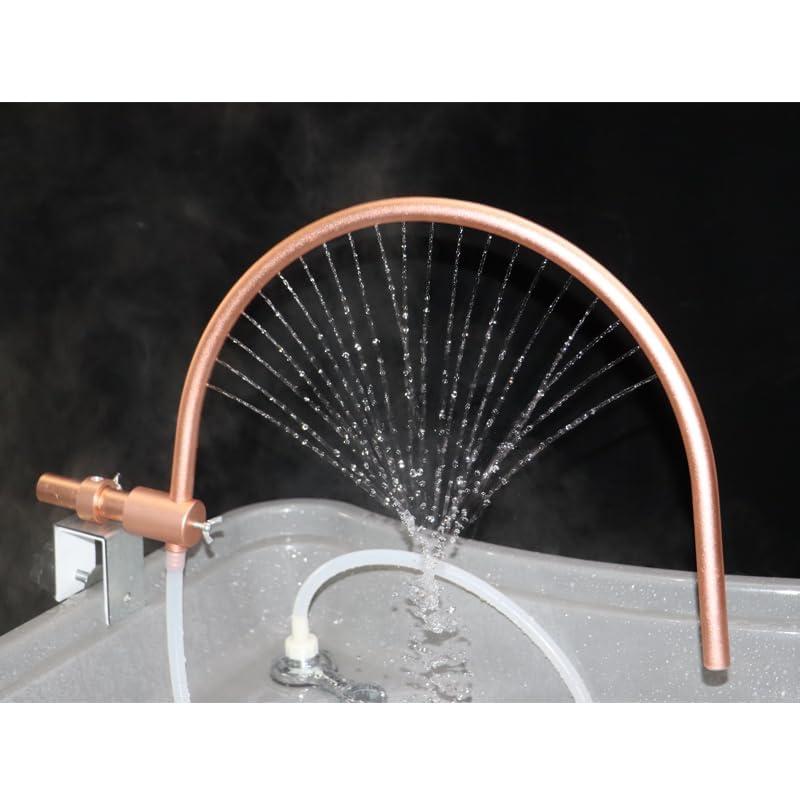 YOYO PLUS Generic Hair Spa Waterfall Portable and removable Water Therapy Waterfall Outlet Ring Adjustable Fits 90% Shampoo Basin Bed For Salon, Gold