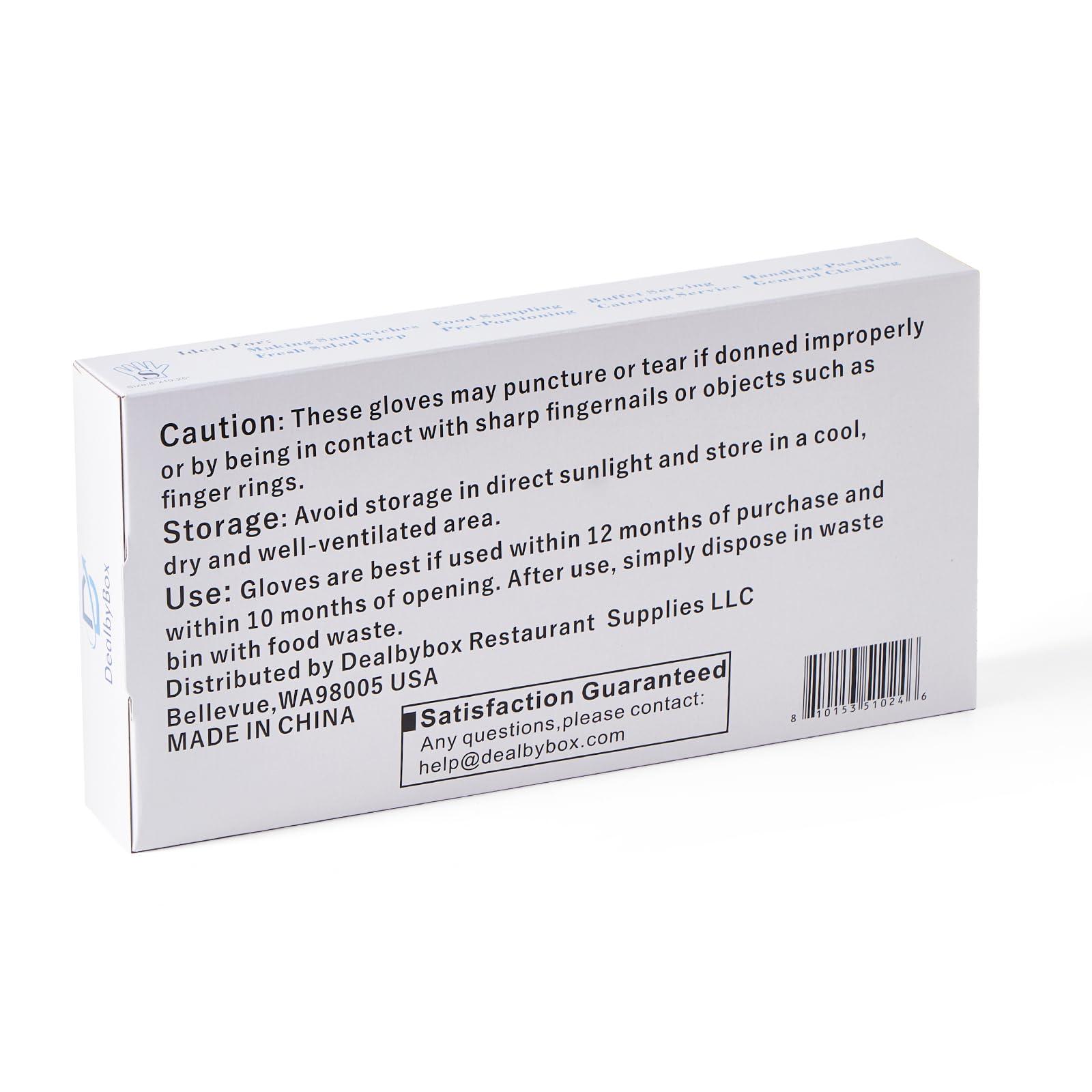 DealbyBox DealbyBox 1000pcs Plastic Food Safe Gloves, Disposable Gloves for Restaurant Cooking, Food Handling, Serving, Prep,Baking. (Small)