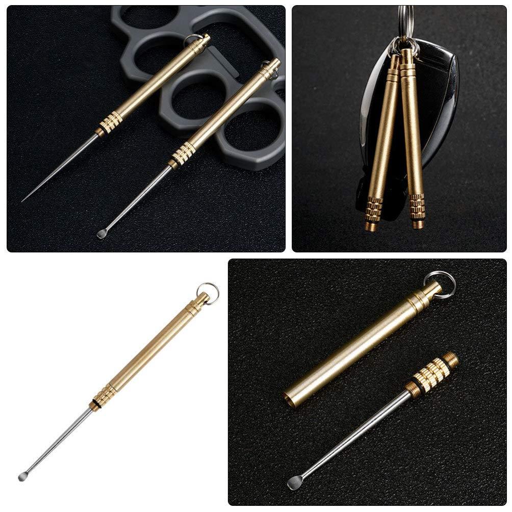 HEALLILY Titanium Alloy Ear Spoon Ear Wax Cleaner Earwax Removable Spoon Digging Ear Spoons Ear Cleaner Ear Wax Removal Tool Ear Wax Picker Ear Pick Spoon Titanium Alloy Earpick