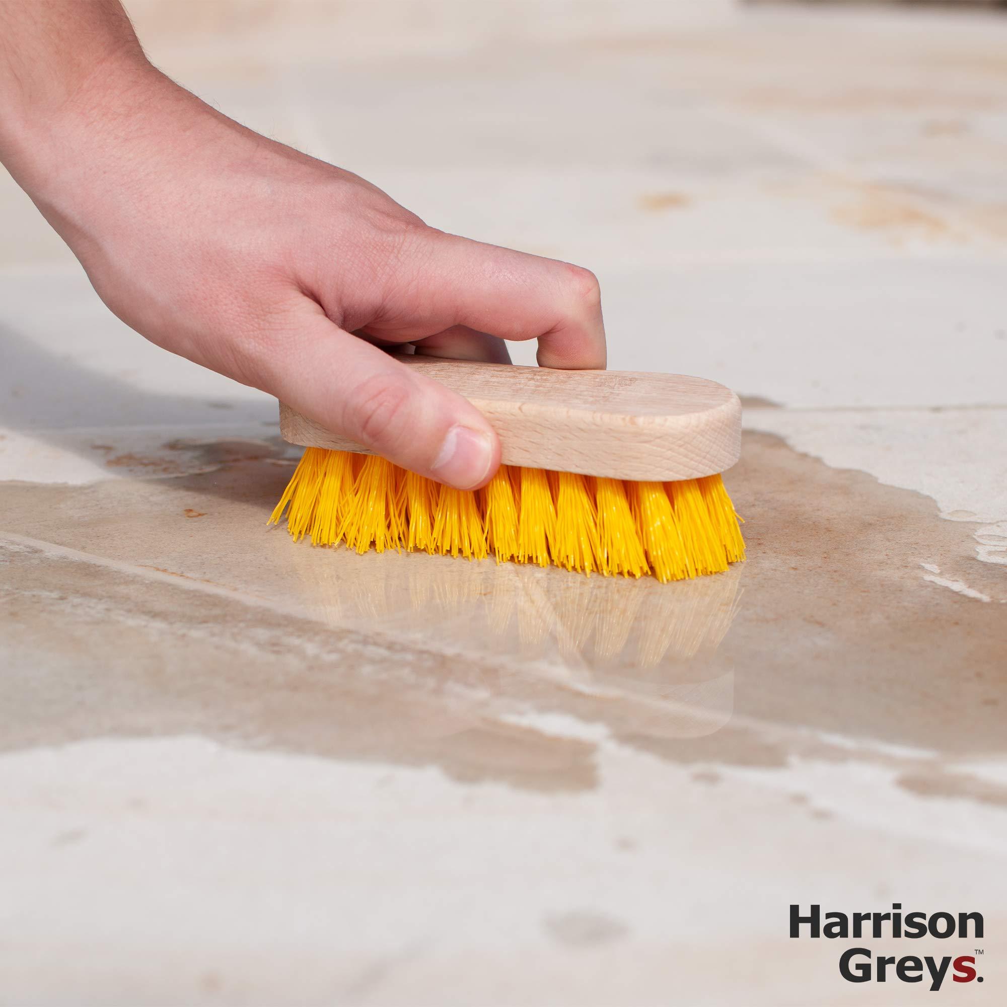 Harrison Greys Stiff Bristle Brush - Scrub Brush for Deep Cleaning, Hand Brush with Hard Bristles, Utility Nylon Brush for Indoor and Outdoor, Wooden Boot Hand Scrubber, Scrubbing Brush Heavy Duty