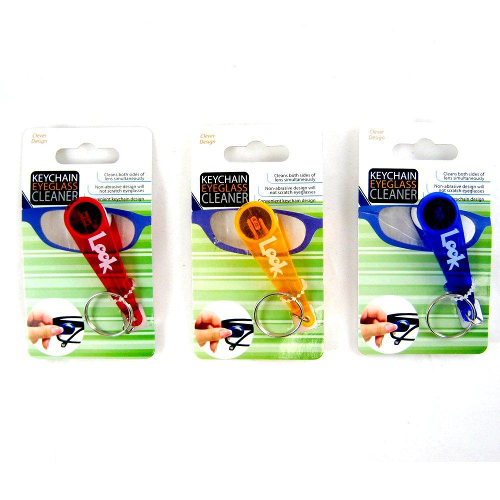AllTopBargains Mini Soft Keychain Eyeglass Cleaner Glasses Spectacles Microfiber Cleaner Wipe !
