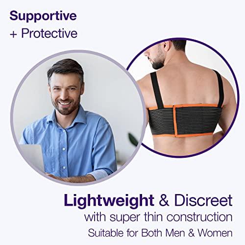 Armor Armor Adult Unisex Chest Support Brace to Stabilize the Thorax after Open Heart Surgery, Thoracic Procedure, or Fractures of the Sternum or Rib Cage, Black Color, Size Small, for Men and Women