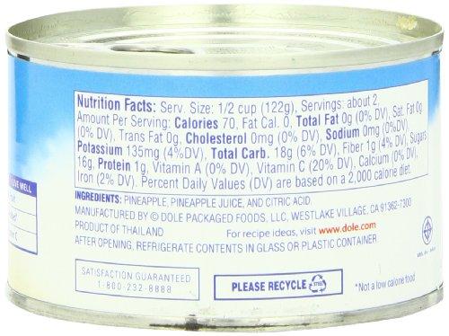 Dole Dole Pineapple Crushed in Juice, 8-Ounce Cans (Pack of 24)