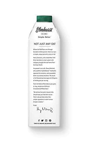 Elmhurst ELMHURST Unsweetened Oat Milk, 32 FZ