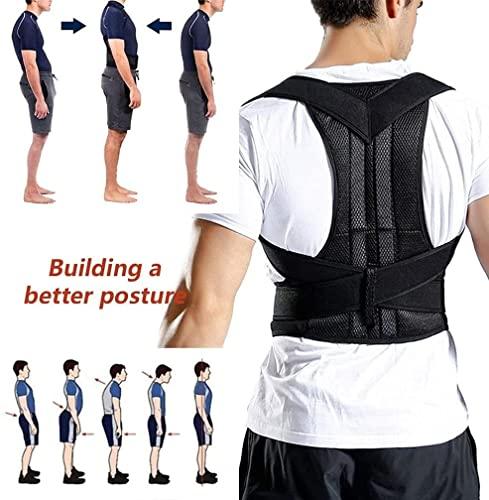 SJHY Posture Corrector Adjustable Back Brace for Neck, Shoulder, Upper Back Pain Relief Lumbar Support Belt Straightener Waist Straps Men Women Back Posture (Size : XXX-Large)