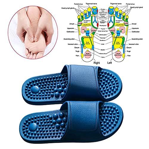 Xnlonby Xnlonby Acupressure Reflexology Massage Slippers for Flat Feet Plantar Fasciitis Arch Support House Sandals, Boost Circulation Improves Health for Men Women(Size:9-9.5 Men,Color:Gray)