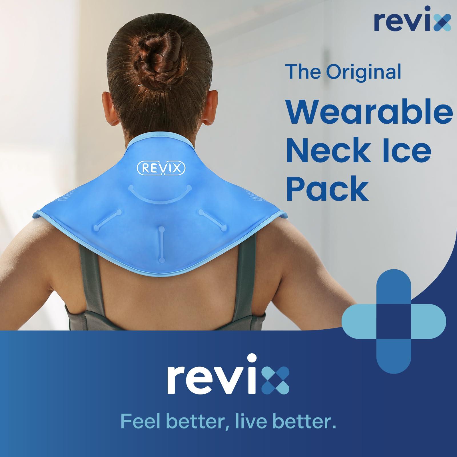 REVIX REVIX Neck Ice Pack Reusable Shoulder Cooling Wraps for Enhanced Comfort and Recovery, Hot Cold Gel Packs Reusable for Post-Workout Fatigue, Soft Plush Lining Ice Neck Wrap