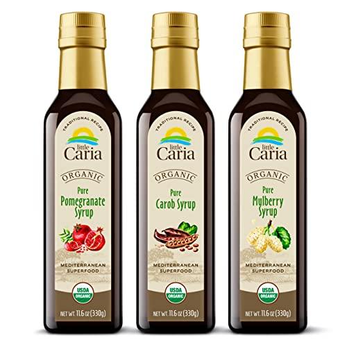 Little Caria Little Caria Organic Pomegranate Molasses - USDA Organic, Mediterranean Superfood, No Added Sugar, No Additives, 11.6 oz