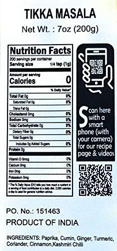 Rani Brand Authentic Indian Products Rani Tikka Masala Indian 7-Spice Blend 7oz (200g) ~ All Natural | Salt-Free | Vegan | No Colors | Gluten Friendly | NON-GMO | Indian Origin
