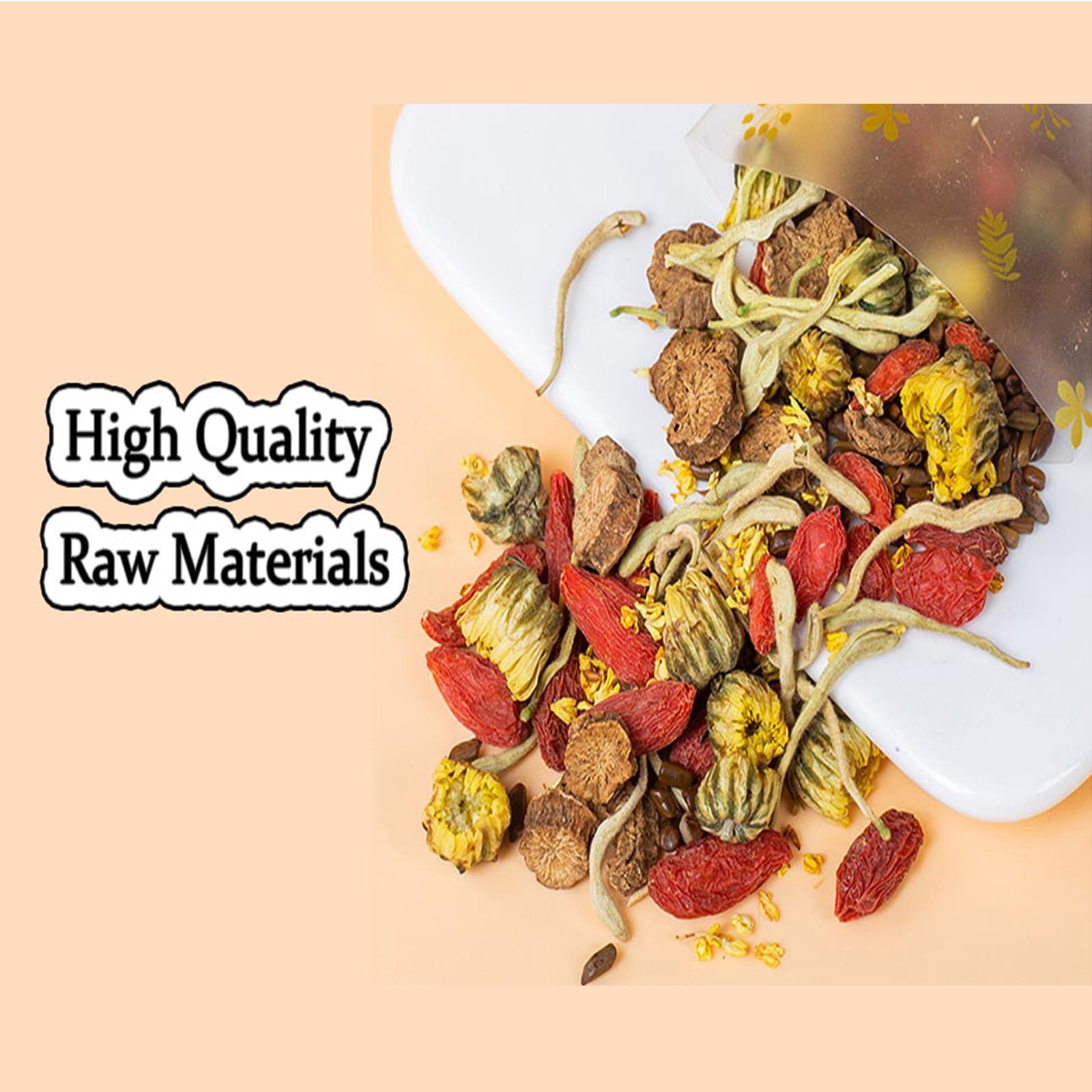 VJPPII Liver Tea Formula Chrysanthemum,Dandelion Wolfberry Tea,Chrysanthemum Cassia Seed Tea,Chrysanthemum Tea,Te De Higado Crisantemo,Te Chino Para Limpiar El HGado Graso (10PC)