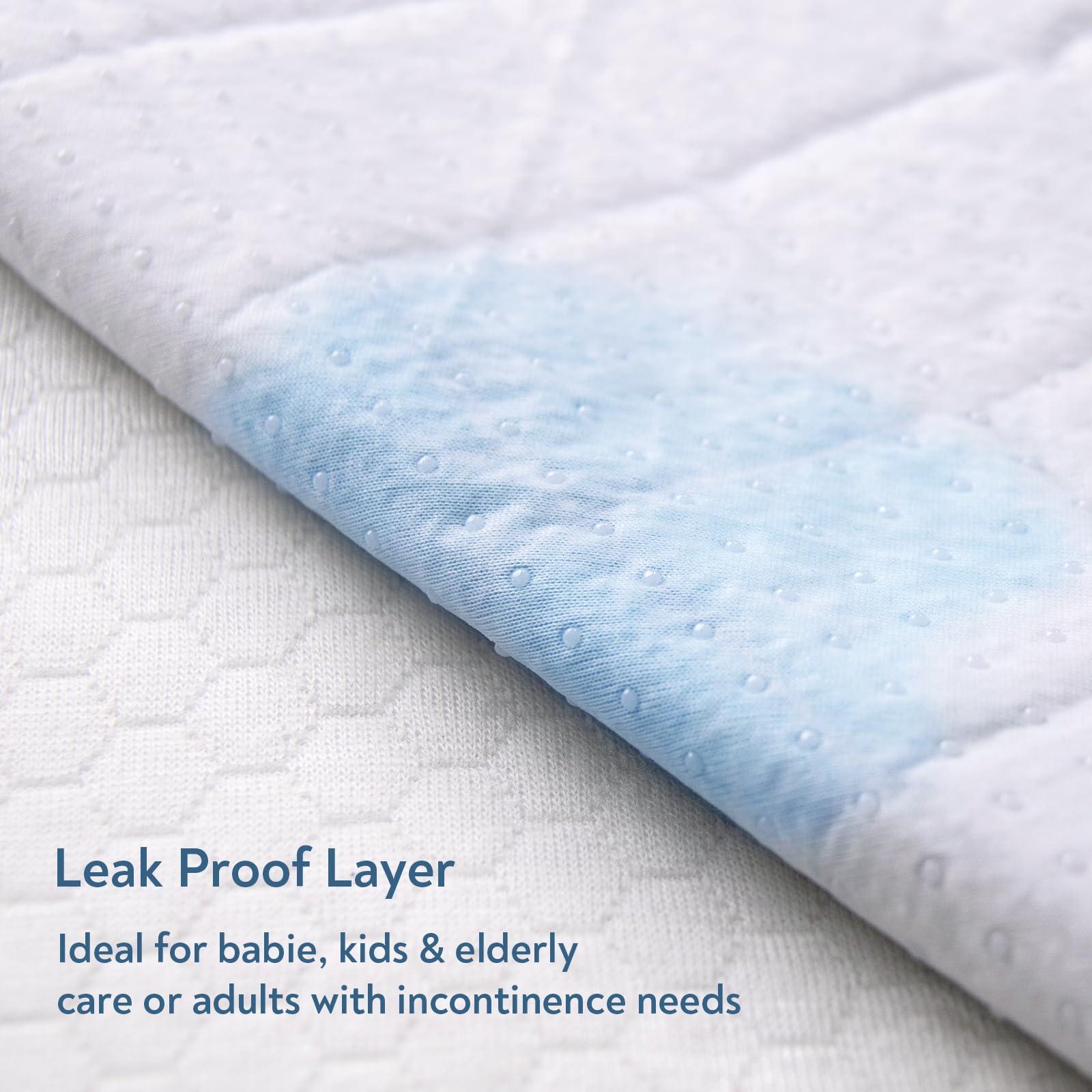 Magik & Kover Waterproof Chair Pads for Incontinence, 4 Pack Reusable Seat Protector Pads 22\" x 21\", Non-Slip Absorbent Wheelchair Pad Covers, Washable Chair Pads for Adults, Kids & Pets - Navy