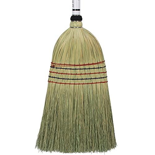 PRO&Family Heavy-Duty Authentic Amish-Made Corn Broom Extra Dust Pan Cleaning Tools Cleaning Brush Outdoor Broom Outdoor Storage Heavy Duty Broom