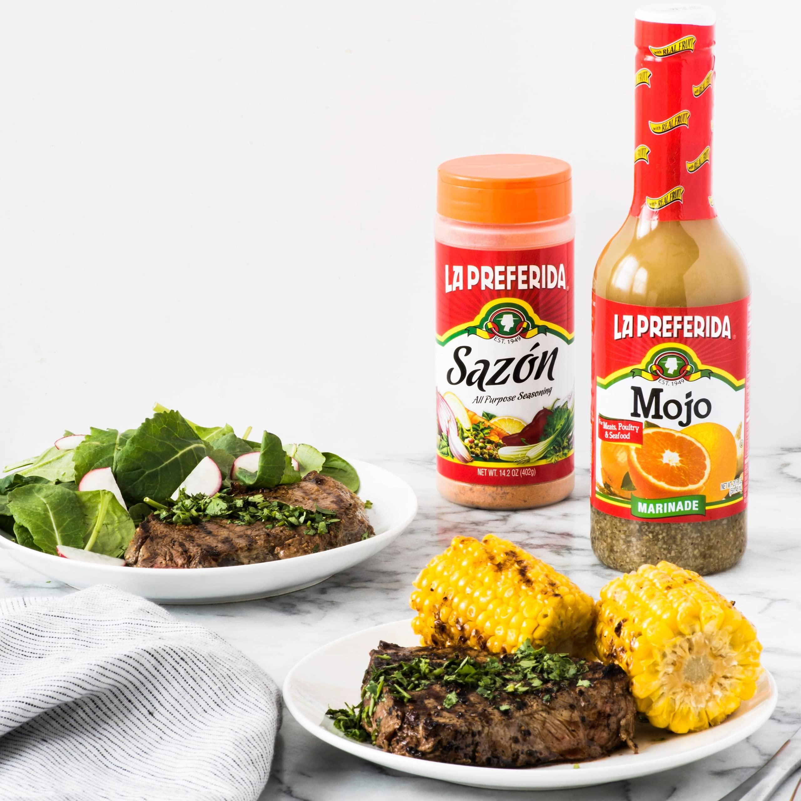 LA PREFERIDA La Preferida Sazon Seasoning, All-Purpose Mexican Spice Blend, Vegan, Bold Flavor of Paprika, Garlic, and Onion, One-Step Seasoning for a Fool-Proof Meal, 8 oz.