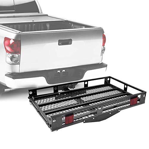 Nightcore Nightcore Foldable Wheelchair Carrier, Mobility Scooter Loading Ramp for 500 Lbs Capacity, Heavy Duty Strong Hitch Cargo with Ramp,Folded to 3 different positions, 49"X28"X4"