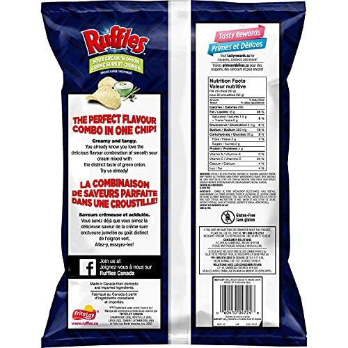 Ruffles Ruffles Sour Cream 'n Onion Potato Chips (200g/7.1 oz.) {Imported from Canada}