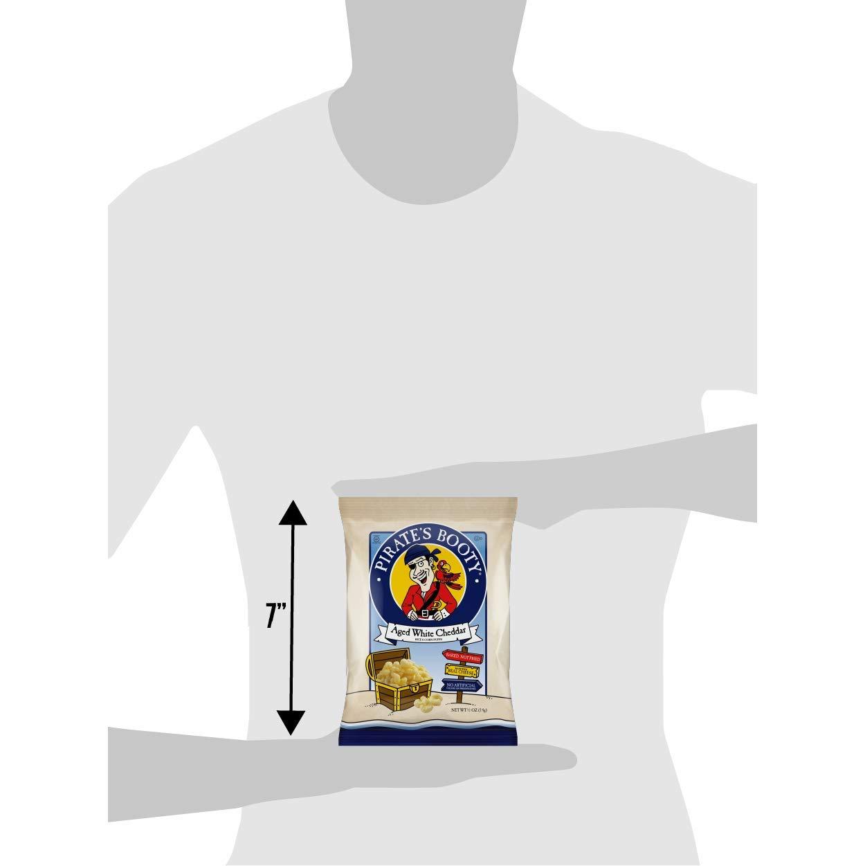 Pirate's Booty Pirate\'s Booty Aged White Cheddar Cheese Puffs, Gluten Free, Healthy Kids Snacks, 0.5 Ounce (Pack of 24)