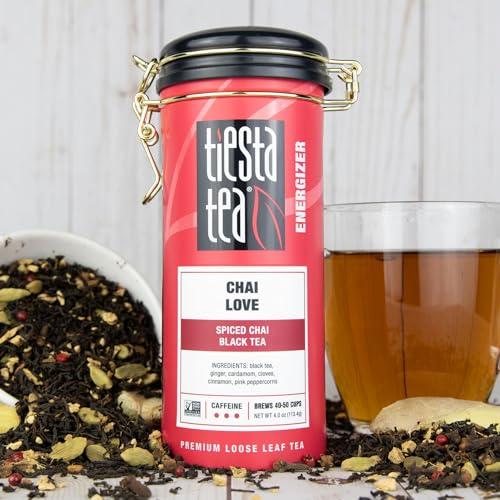 Tiesta Tea Tiesta Tea - Chai Love Tea | Spiced Chai Black Tea | Premium Loose Leaf Tea Blend | High Caffeinated Black Tea | Make Hot or Iced Tea & Brews Up to 50 Cups - 4 Ounce Refillable Tin