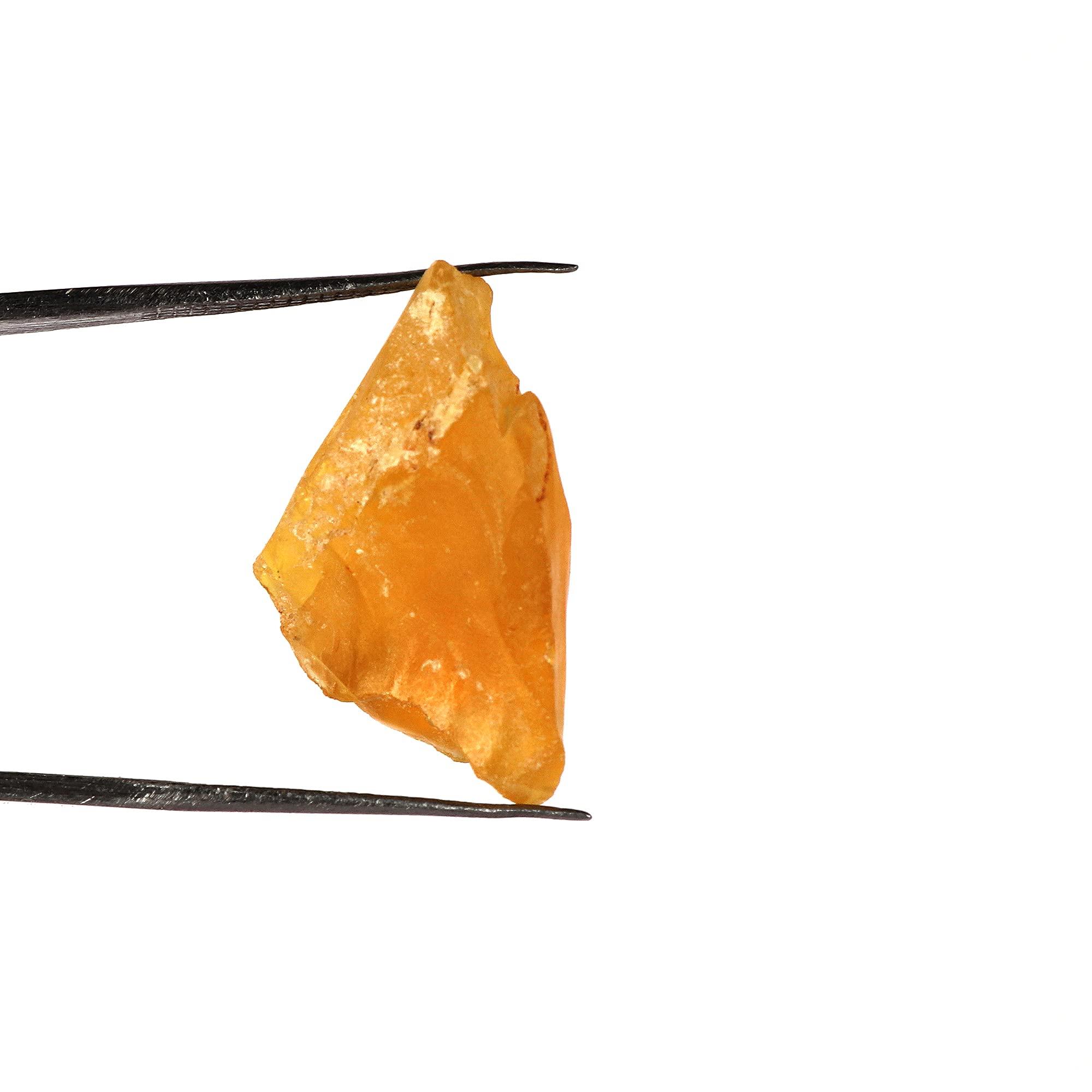 GEMHUB GEMHUB 11 ct Natural Yellow Opal Stone for Healing, Wire Wraping, Jewelry Making Loose Gemstone