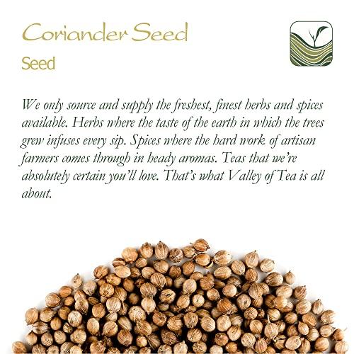 Valley of Tea Coriander Seed Organic Gourmet Quality - Cilantro Seeds For Elevating Dishes - Organic Cilantro Corriander Corrriander Corrinder Corriandar Corrander Corrinader Corriandor Corrinander Corriender 100g