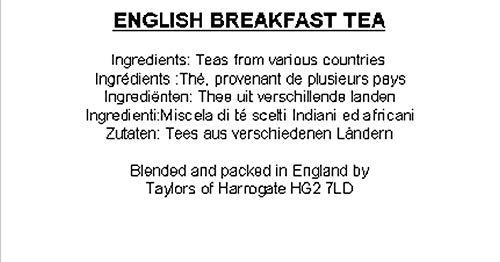 Taylors of Harrogate Taylors of Harrogate English Breakfast Loose Leaf, 4.41 Ounce Tin (Pack of 6)