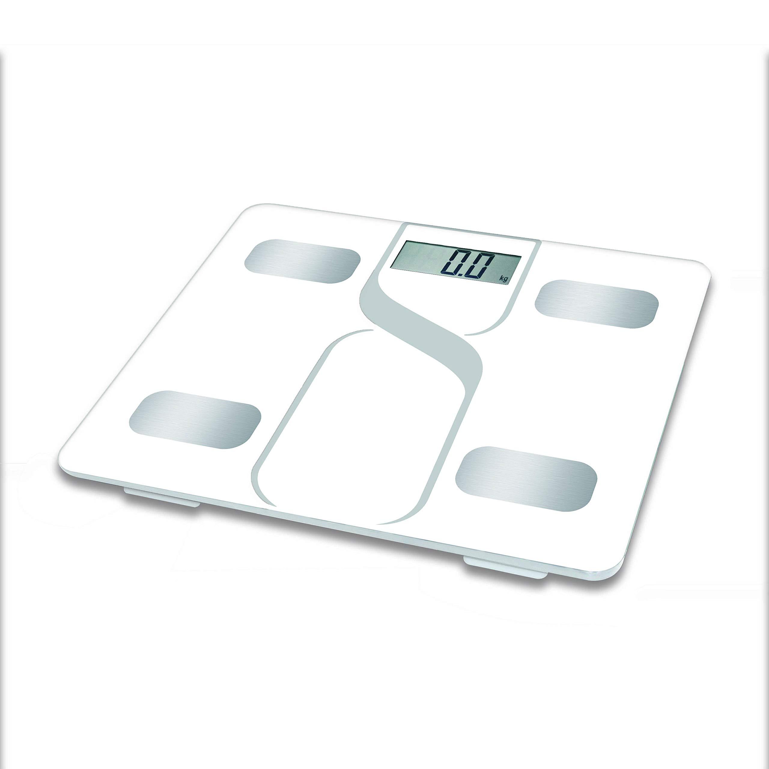 True Integral True Integral Bluetooth Body Fat Smart Scale with Smartphone APP, BMI Digital Scale, Bathroom Wireless Weight Scale, 8MM Tempered Glass 440 Lbs Digital Weight Scale in Ultra White