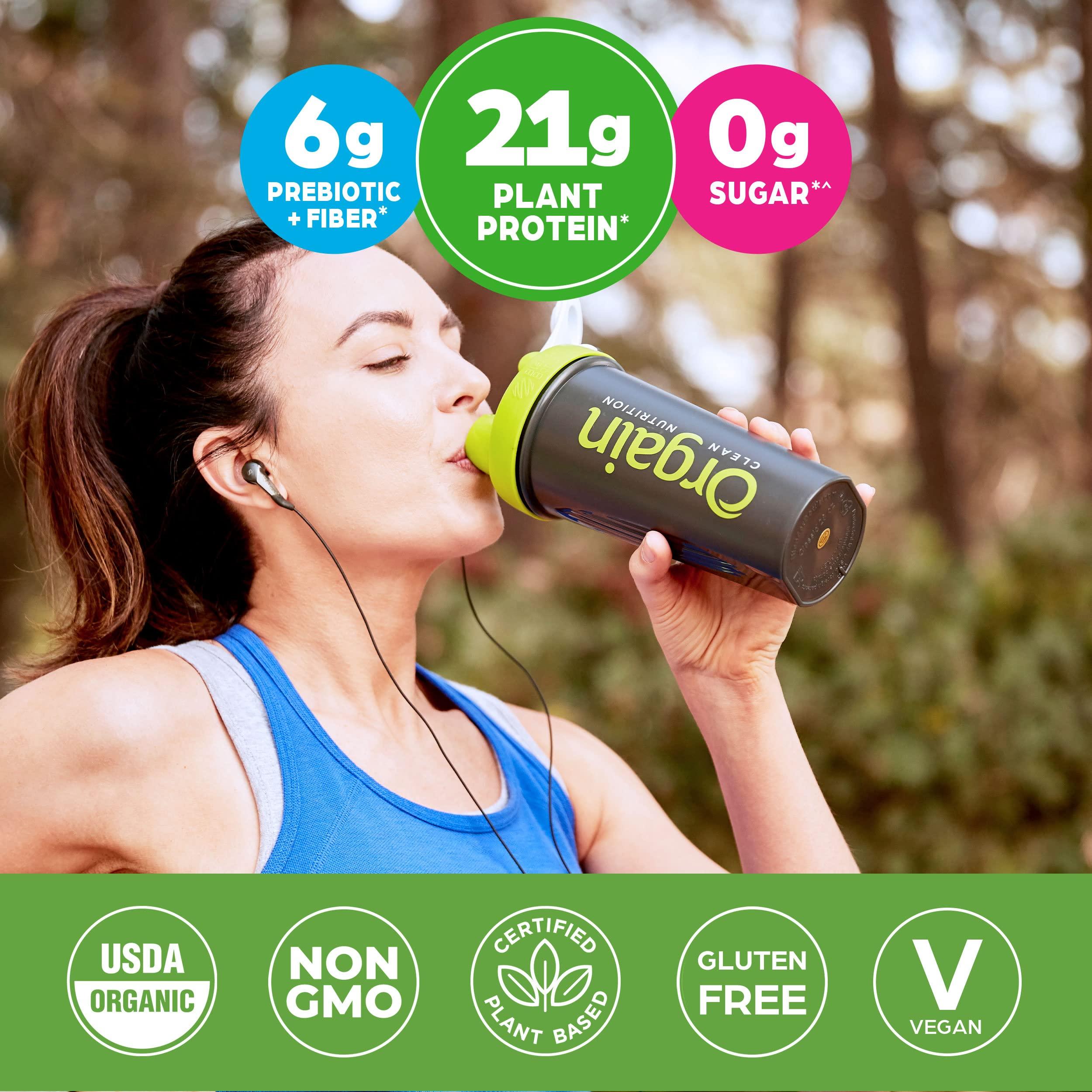 Orgain Orgain Organic Vegan Protein Powder, Creamy Chocolate Fudge - 21g Plant Protein, 6g Prebiotic Fiber, Low Carb, No Lactose Ingredients, No Added Sugar, Non-GMO, For Shakes & Smoothies, 10 Travel Packs