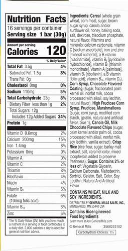 Golden Grahams Golden Grahams Breakfast Cereal Treat Bars, S\'mores, Snack Bars, 16 ct
