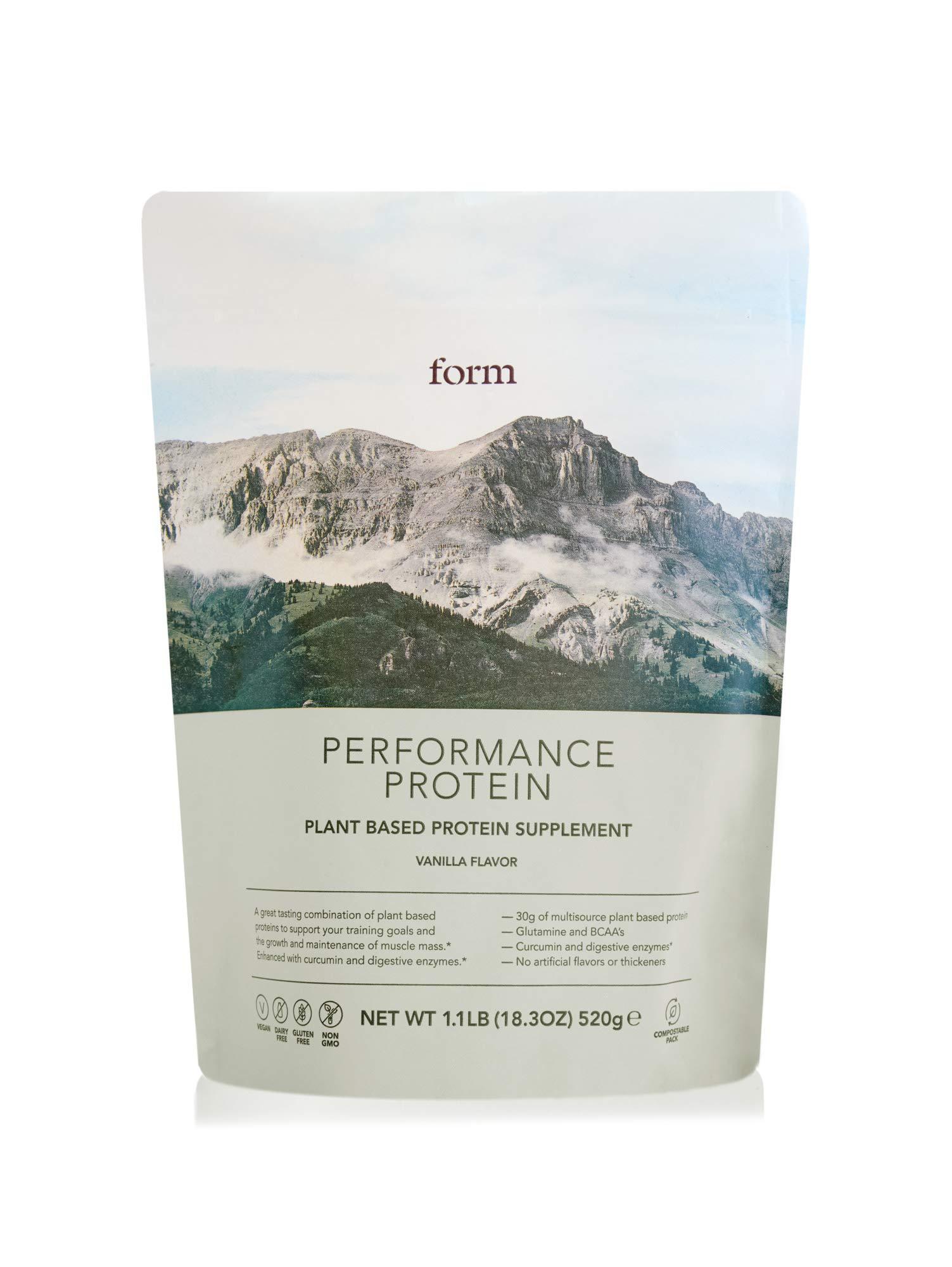 Form Form Performance Protein - Vegan Protein Powder - 30g of Plant Based Protein per Serving, with BCAAs and Digestive Enzymes. Perfect Post Workout. Tastes Great with Just Water! (Vanilla)