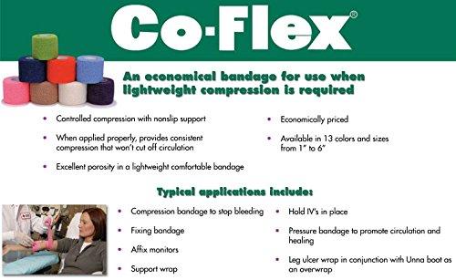 Coflex Andover CO-Flex 2"x5Yds Red 3-Pack Cohesive Flexible Elastic Latex Bandage Compression Self Adherent Wrap Kids Children Vet Animals Pets Cats Dogs Horses 3200RD