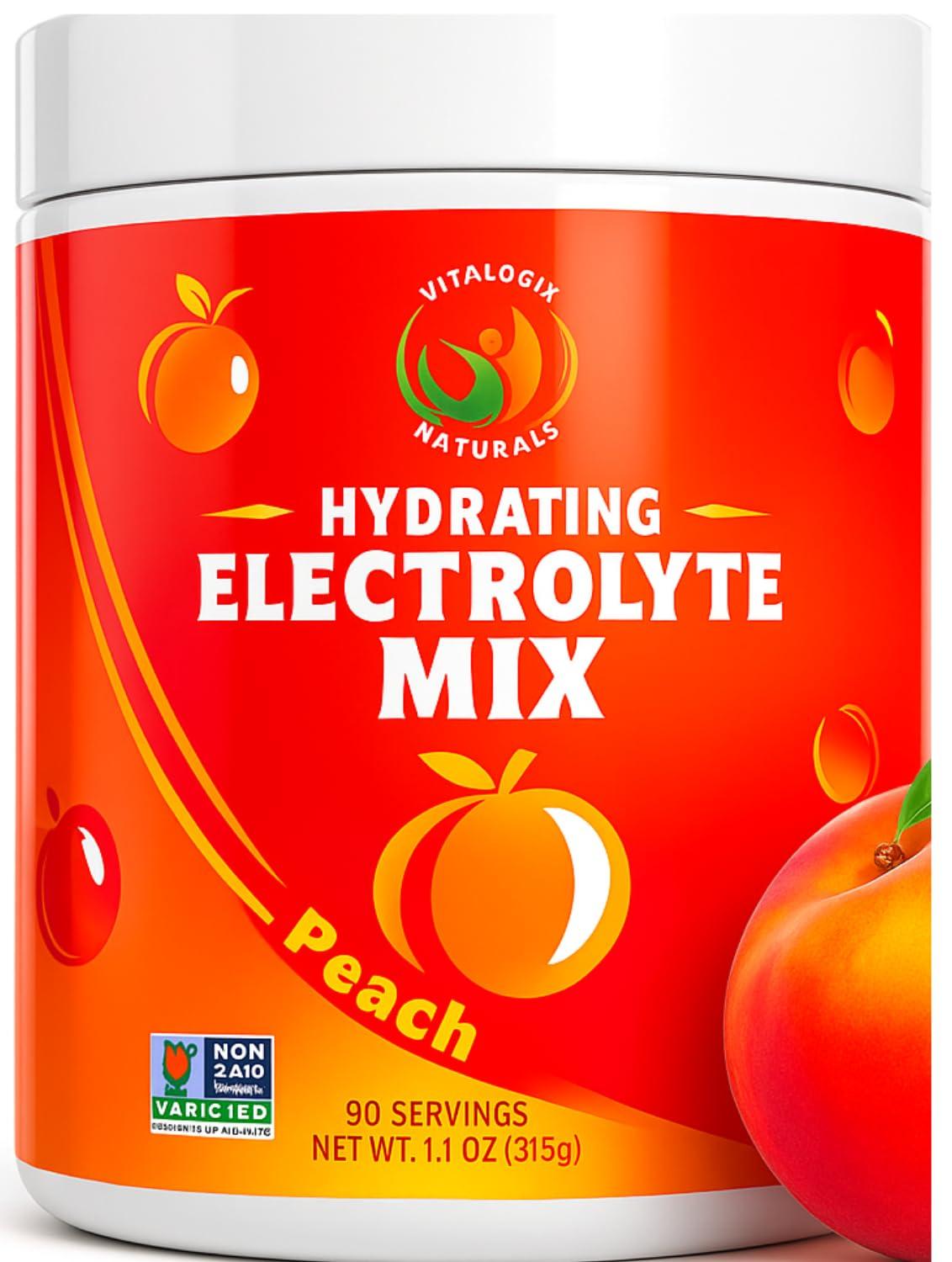 Vitalogix Naturals Vitalogix Naturals Electrolyte Powder | Sugar-Free Hydration Supplement | Keto Electrolytes for Energy & Muscle Recovery | Zero Sugar, Vegan, Gluten-Free | Rapid Rehydration & Electrolyte Drink Mix