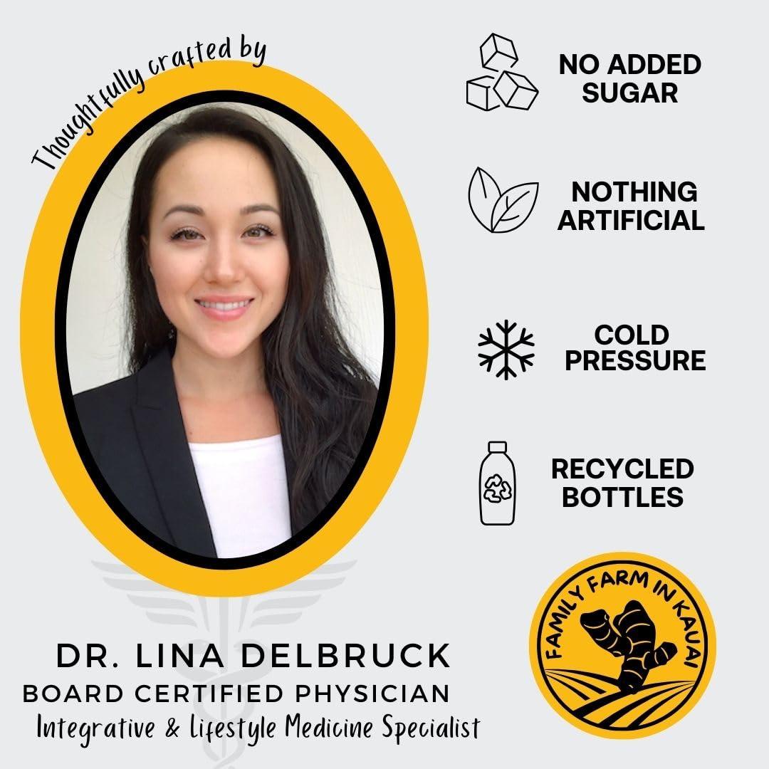 Elixir Shots Elixir Shots, Immunity Boost Wellness Shot with Cold-Pressed Turmeric, Ginger, Orange and Black Pepper, No Added Sugars or Artificial Ingredients,12-pack