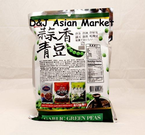 DragonMall Gourmet Shengxiangzhen Garlic Green Peas 8.46oz (Pack of 4)