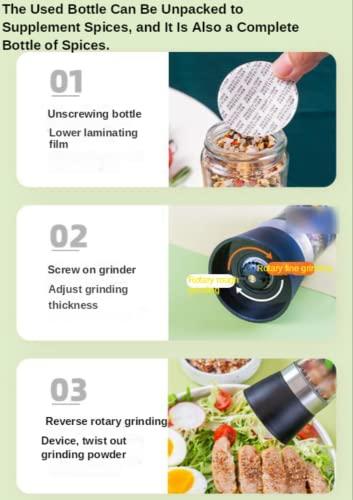 Zercumm Zercumm Sea Salt And Black Pepper 160g (5.6oz) Mixed Seasoning and Grinder Cooking Seasoning