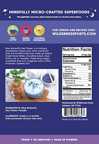 Wilderness Poets Wilderness Poets, Blue Butterfly Pea Flower Powder, 3.5 Ounce (Pack of 3)