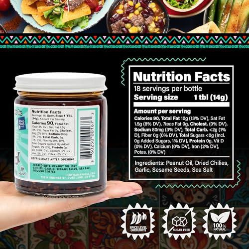 Hot Mama Salsa Hot Mama Salsa Smoky Coffee Chili Oil A Chili Oil Rich in Antioxidants, Low Calorie, No Preservatives, Additives, or GMOs Perfect for Mushrooms, Shrimp, Veggies, Soups, Pastas, Eggs 9 fl oz