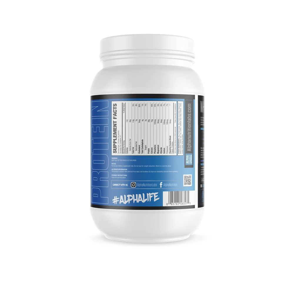 Alpha Nutrition Labs Alpha Nutrition Labs Whey Isolate Protein Powder - Vanilla Flavor, 28g of Protein, Protein Source, Low Carb, Classic Specialty