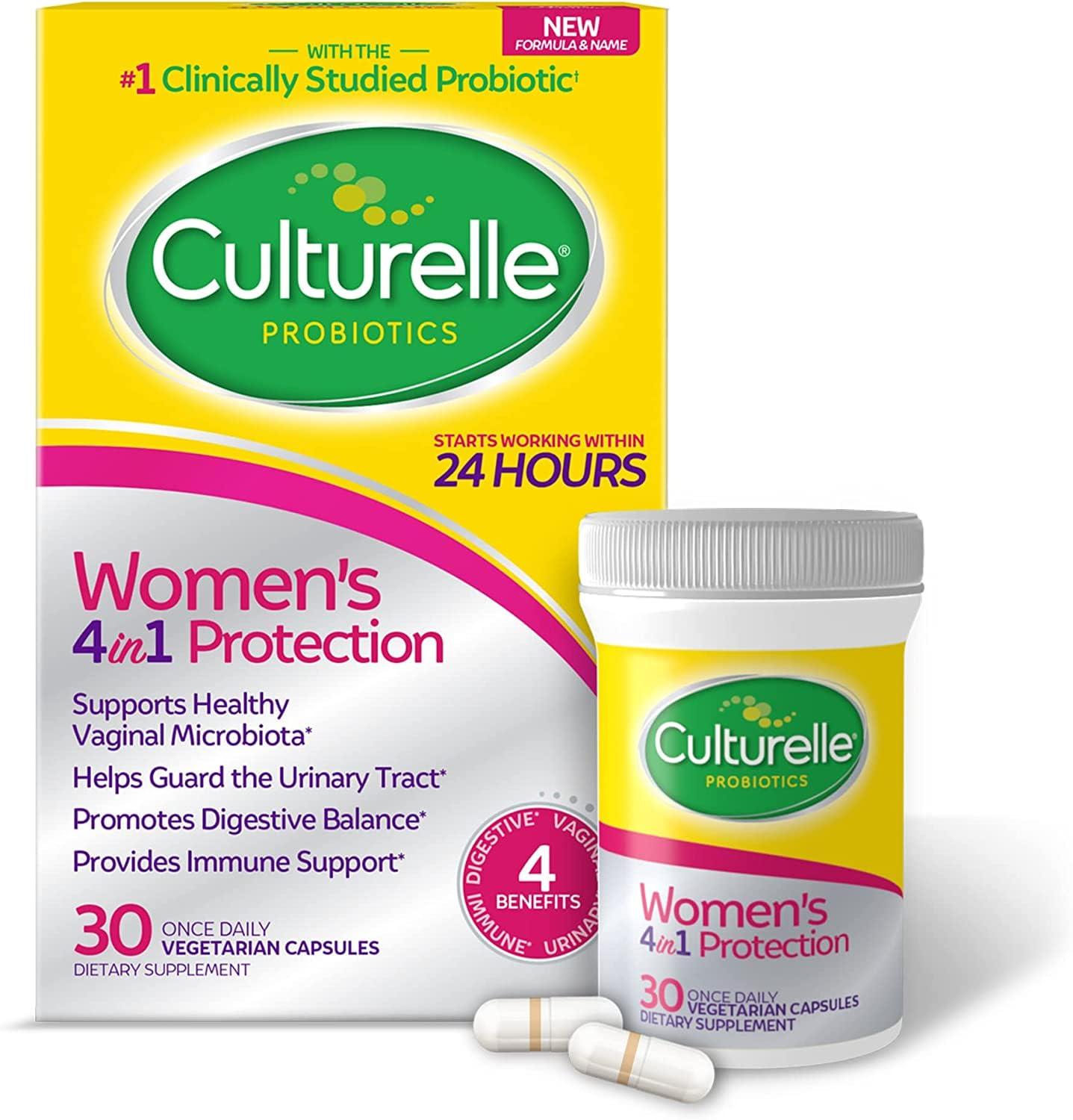 Culturelle Culturelle Bundle of Culturelle Women\'s 4-in-1 Protection, Daily Probiotics for Women - 30 Count + Culturelle Men\'s Daily Health Probiotic & Multi-Vitamin, Digestive & Immune Health, 30 Count