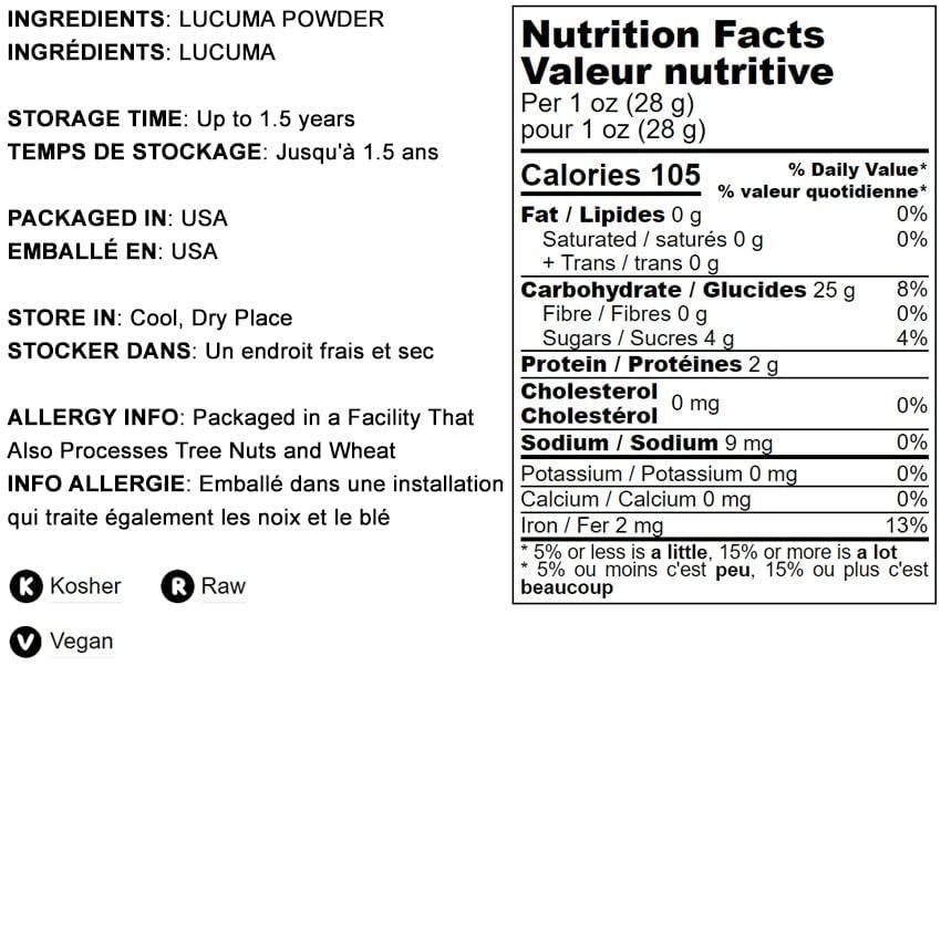 Food to Live Food to Live Lucuma Powder, 1.5 Pounds - Raw, 100% Pure, Paleo, Keto, Vegan, Peruvian Superfood, Bulk, Great for Juice, Drinks and Smoothies, Rich in Nutrients, Natural Sweetener