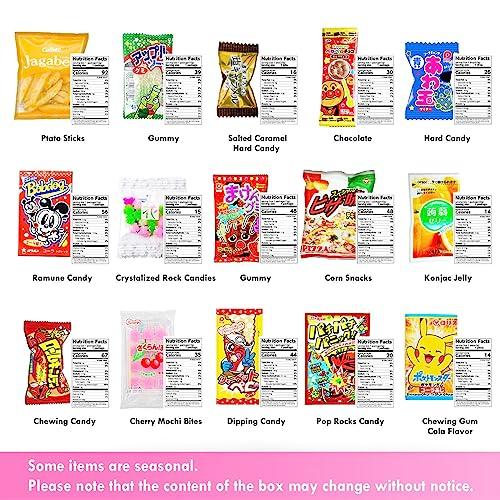 SHOGUN CANDY SHOGUN CANDY, 40Pcs Japanese Snacks and Japanese Candy, Popin Cookin Japanese Snack Box, Kawaii Dagashi Box, (HIME(Gluten free))