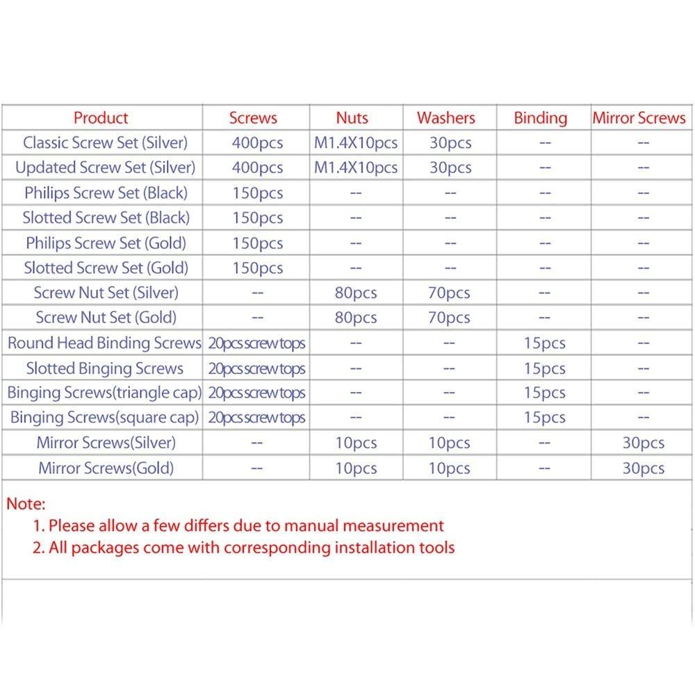 Generic Glasses Screws Repair Kit,Eyeglass Sunglasses Screws Set Screw Nuts Nose Pads Complete Glasses Screws with Screwdriver Tweezer(TriangleBindingScrew)
