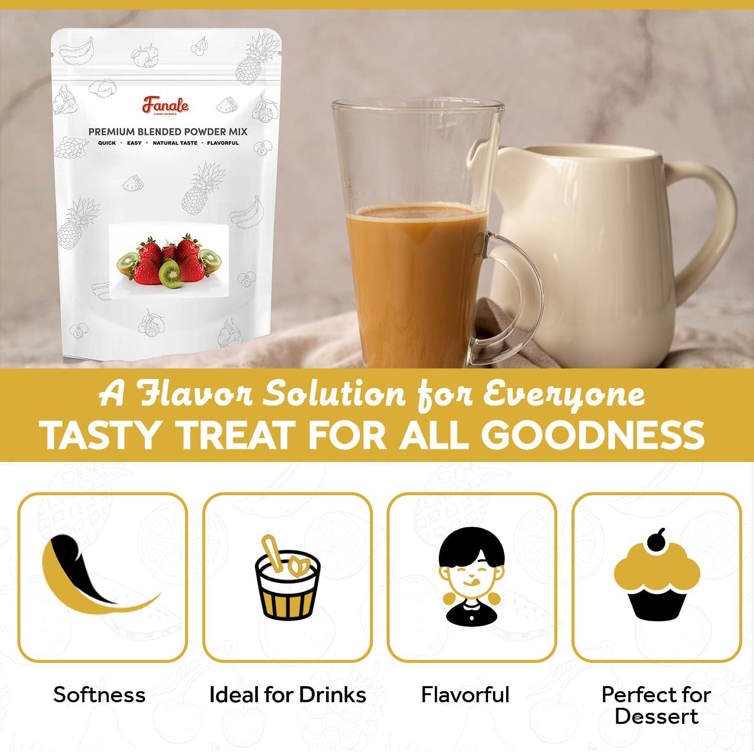 Fanale Fanale Premium Milk Tea Bubble Tea Flavoring Powder for Boba Tea| Perfect for Baking, Smoothies, Desserts and Drinks | Instant Boba Bubble Tea Powder for Milk Tea - 2.2 Pounds (Pack of 1)