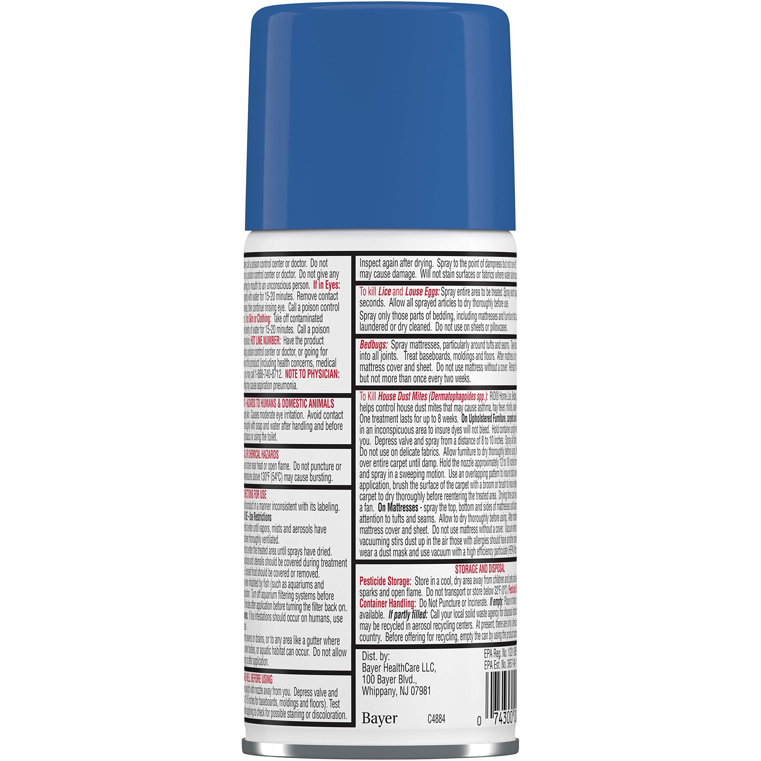 RID Rid Home Lice, Bedbug And Dust Mite Spray - 5 Ounces (Value Pack of 4)