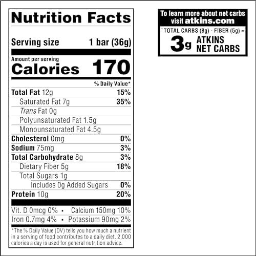 Atkins Atkins Chocolate Crme Protein Wafer Crisps, Protein Dessert, 4g Net Carb, 1g Sugar, High in Fiber, Keto Friendly, 5 Count