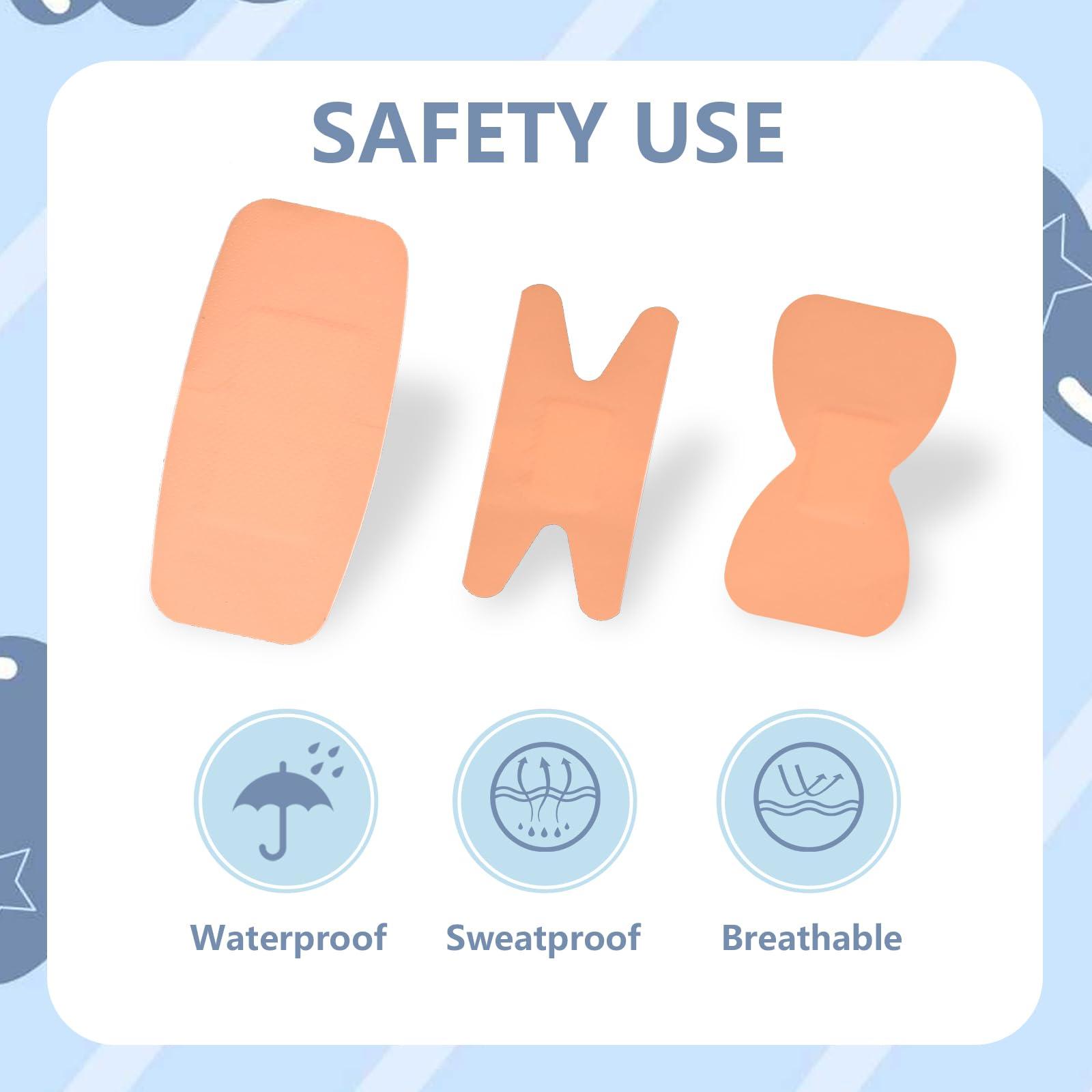 Lsenrioy Assorted Bandages Variety Pack 200 PiecesAdhesive Bandages Flexible Breathable Bandages for First Aid SuppliesIncluding Waterproof Bandages,Spot Bandage and Large Bandages