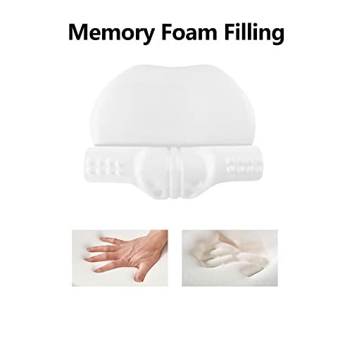 Yadlan Yadlan Side Sleeper Pillows for Adults, Neck Pillows for Pain Relief Sleeping Side Sleeper, Massage Magnets Cervical Pillow for Neck Pain Relief Ergonomic Pillow Detachable Cober with Zipper Blue